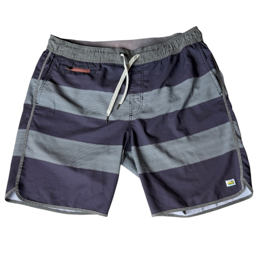 Vuori Grey Stripe Swim Active Shorts‎